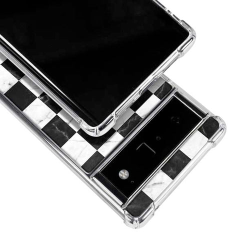 Checkered Marble Google Pixel 6 Clear Case